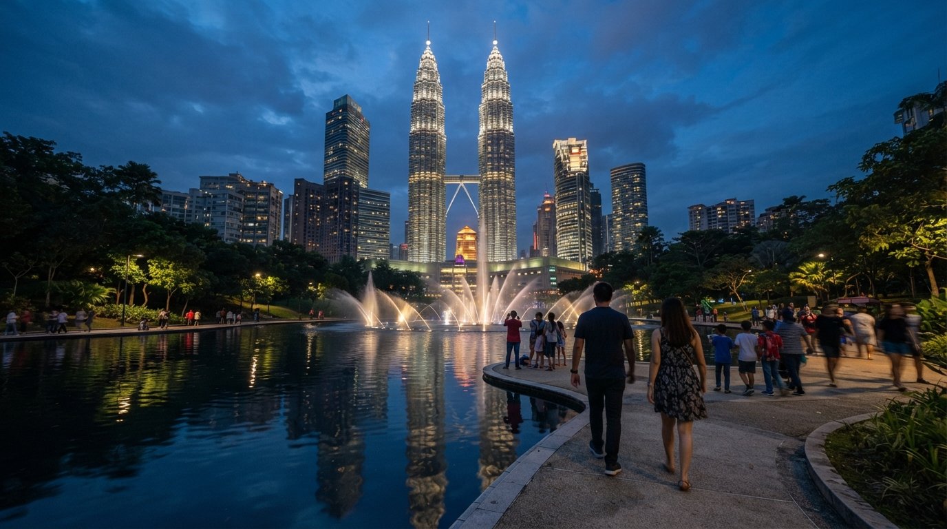 KLCC, Kuala Lumpur: Towers, Park Light and Skyline Comfort